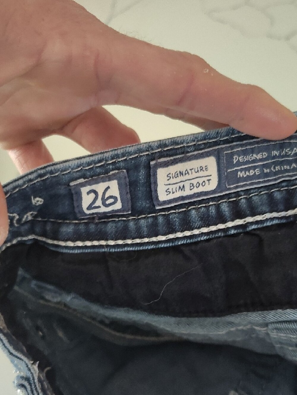 Miss Me Embellished Dark Blue Boot Cut Jeans - Picture 3 of 5